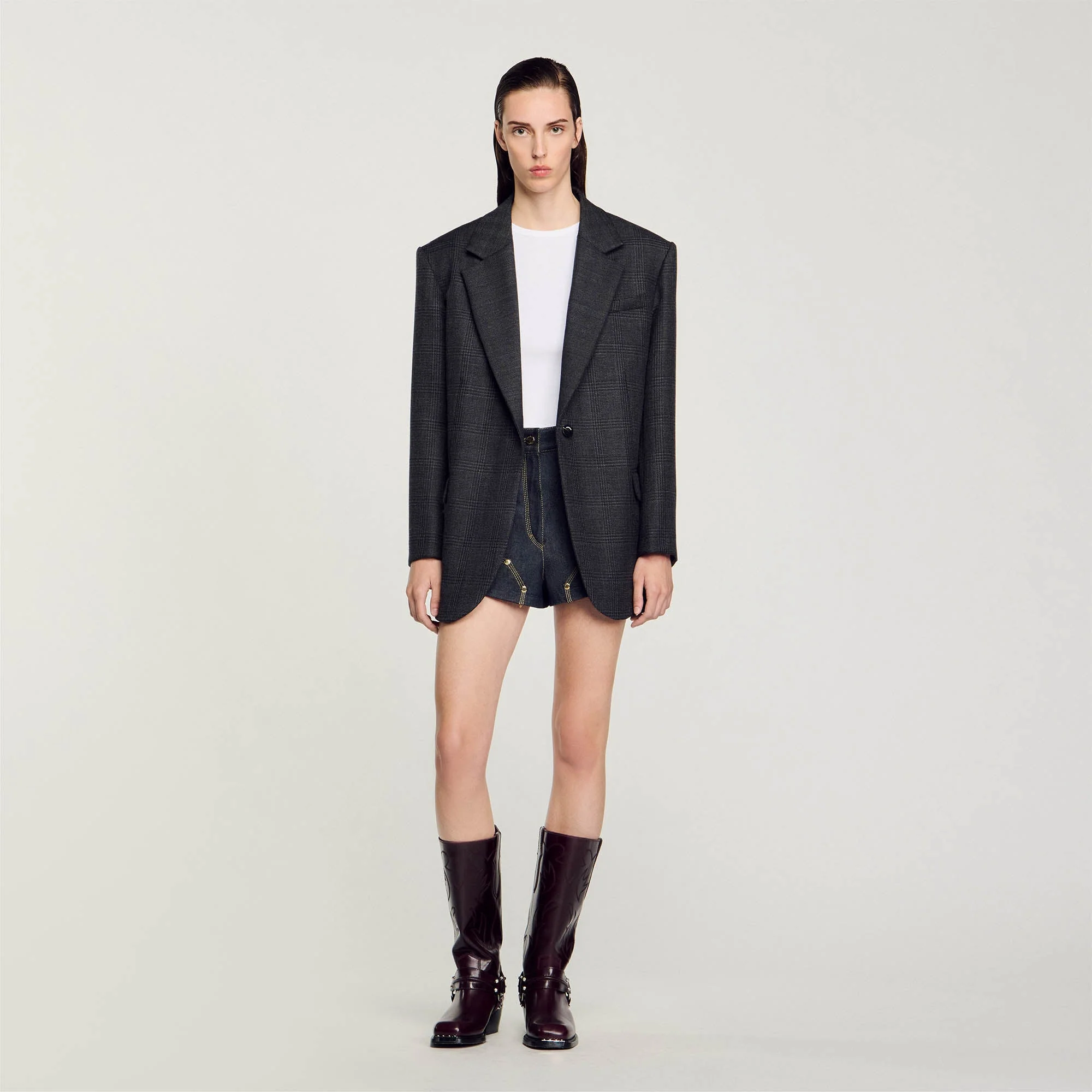 Chaqueta de traje a cuadros - Imagen 3