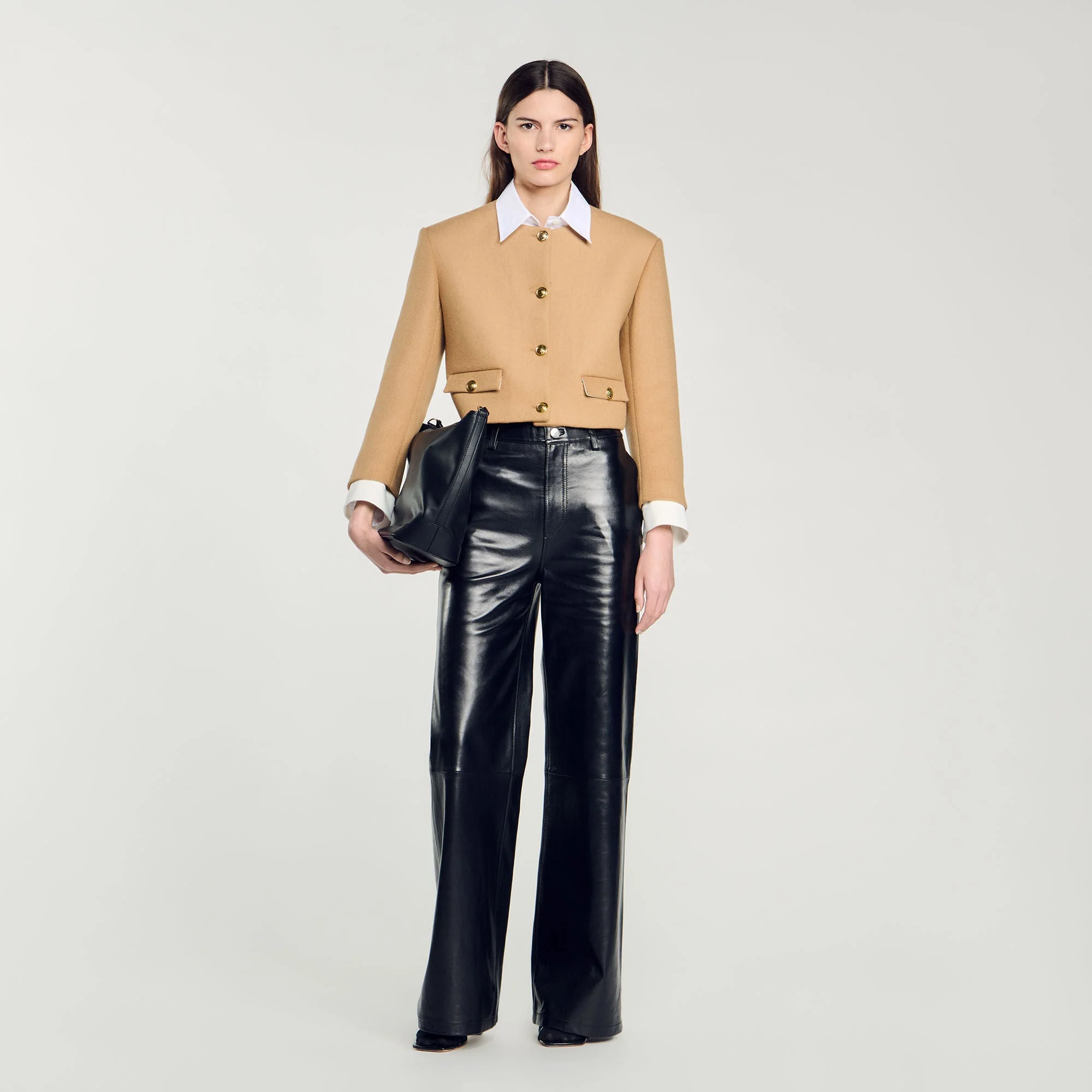 Chaqueta corta de mezcla de lana - Imagen 4