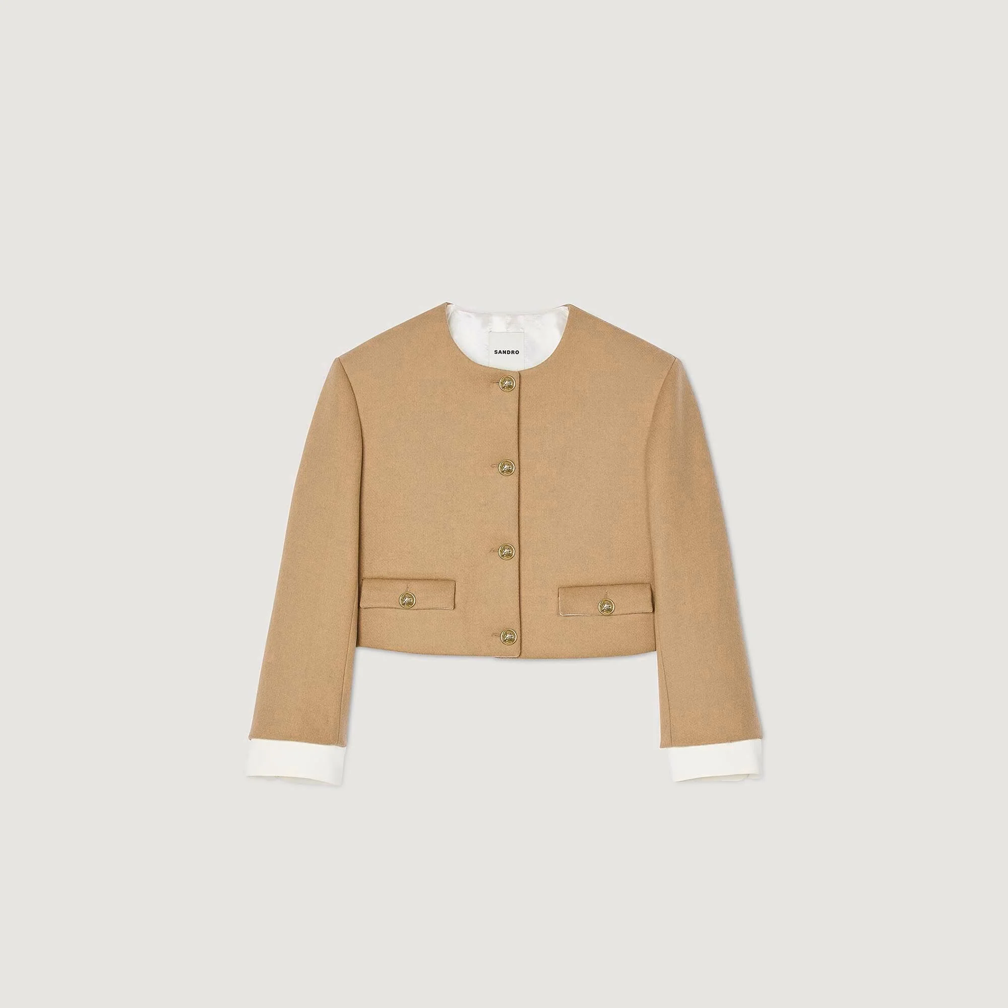 Chaqueta corta de mezcla de lana - Imagen 6