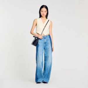 Chaqueta de tweed con strass