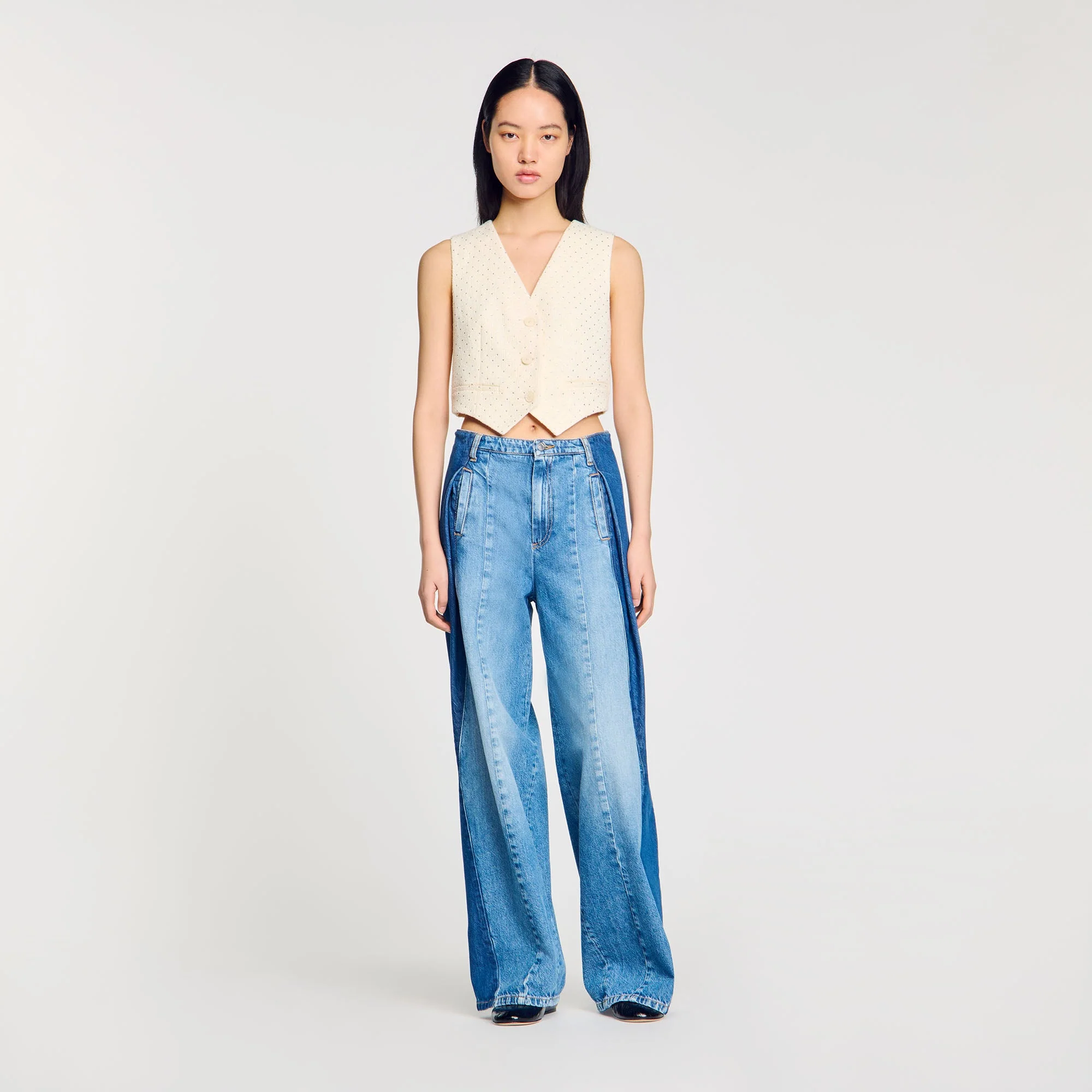 Chaqueta de tweed con strass - Imagen 6