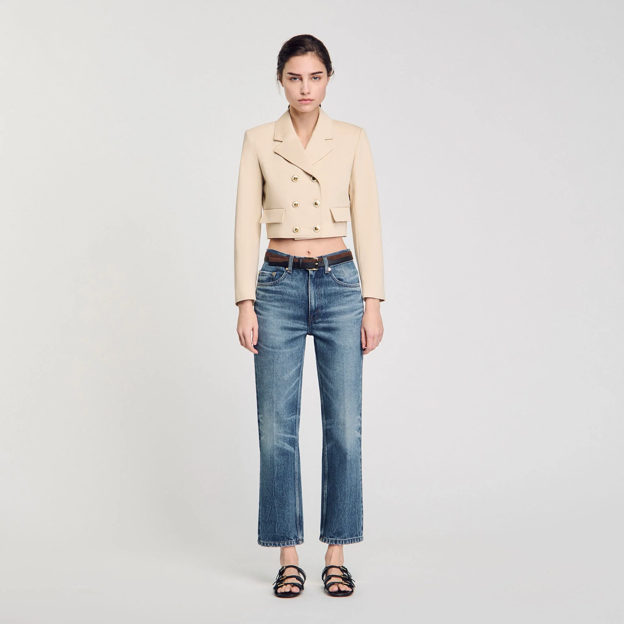 Chaqueta corta con botones - Imagen 3