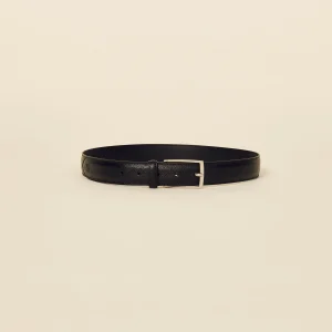 Cinturón de piel lisa