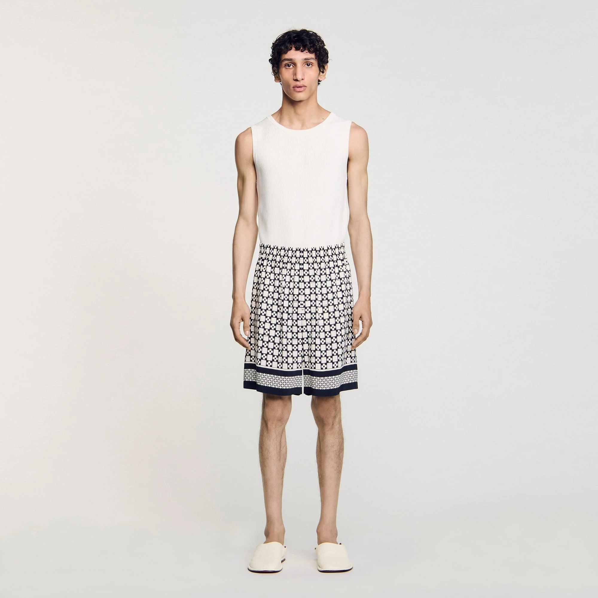 Bermuda fluida motivo Square Cross - Imagen 6