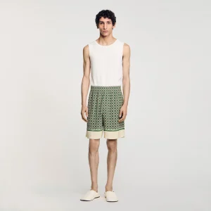 Bermuda fluida estampada