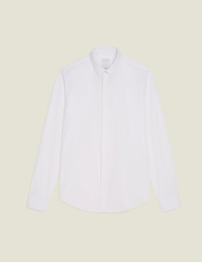 Camisa con tapeta de popelina Hidden - Imagen 6