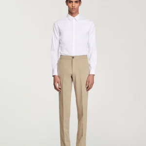 Camisa ajustada de algodón stretch