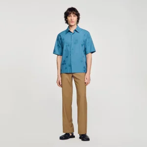 Camisa oversize de jacquard