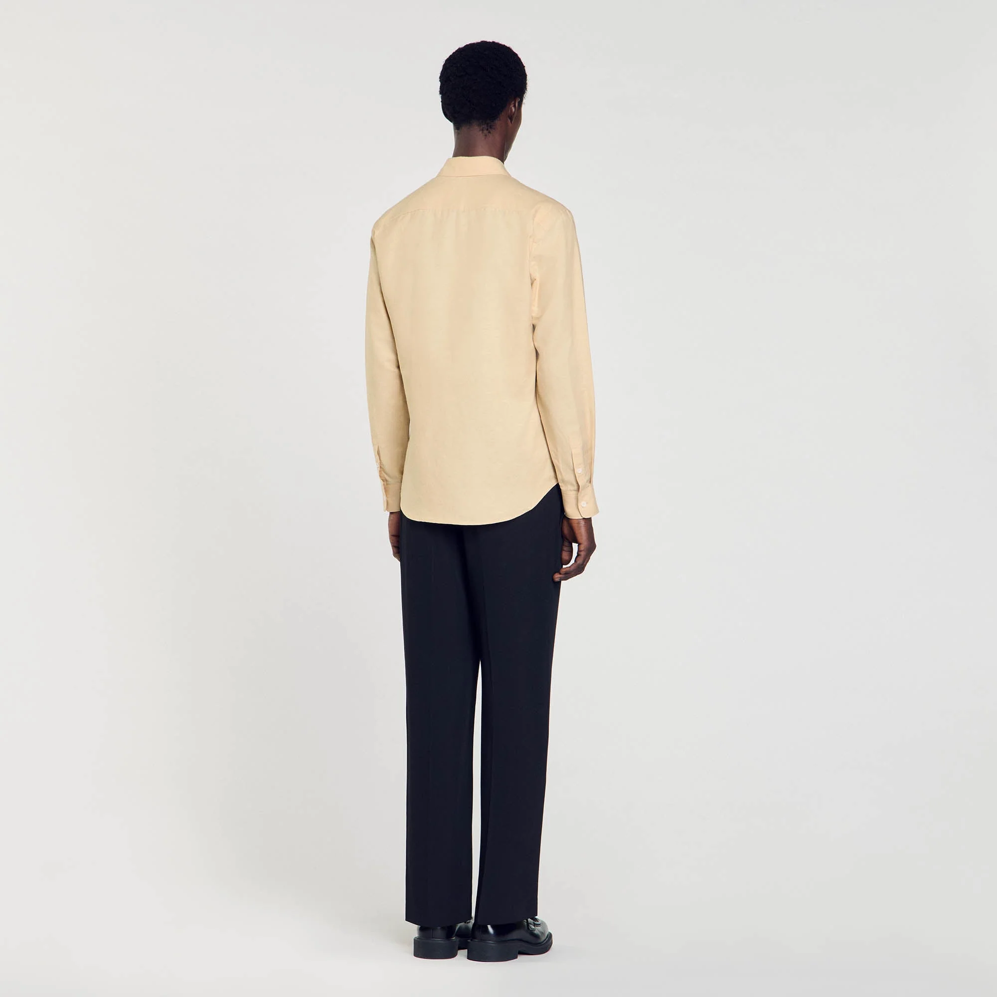 Camisa de algodón y lino - Imagen 4