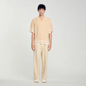 Camisa fluida con estampado Square Cross