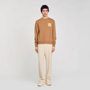 Sudadera con parche de flor