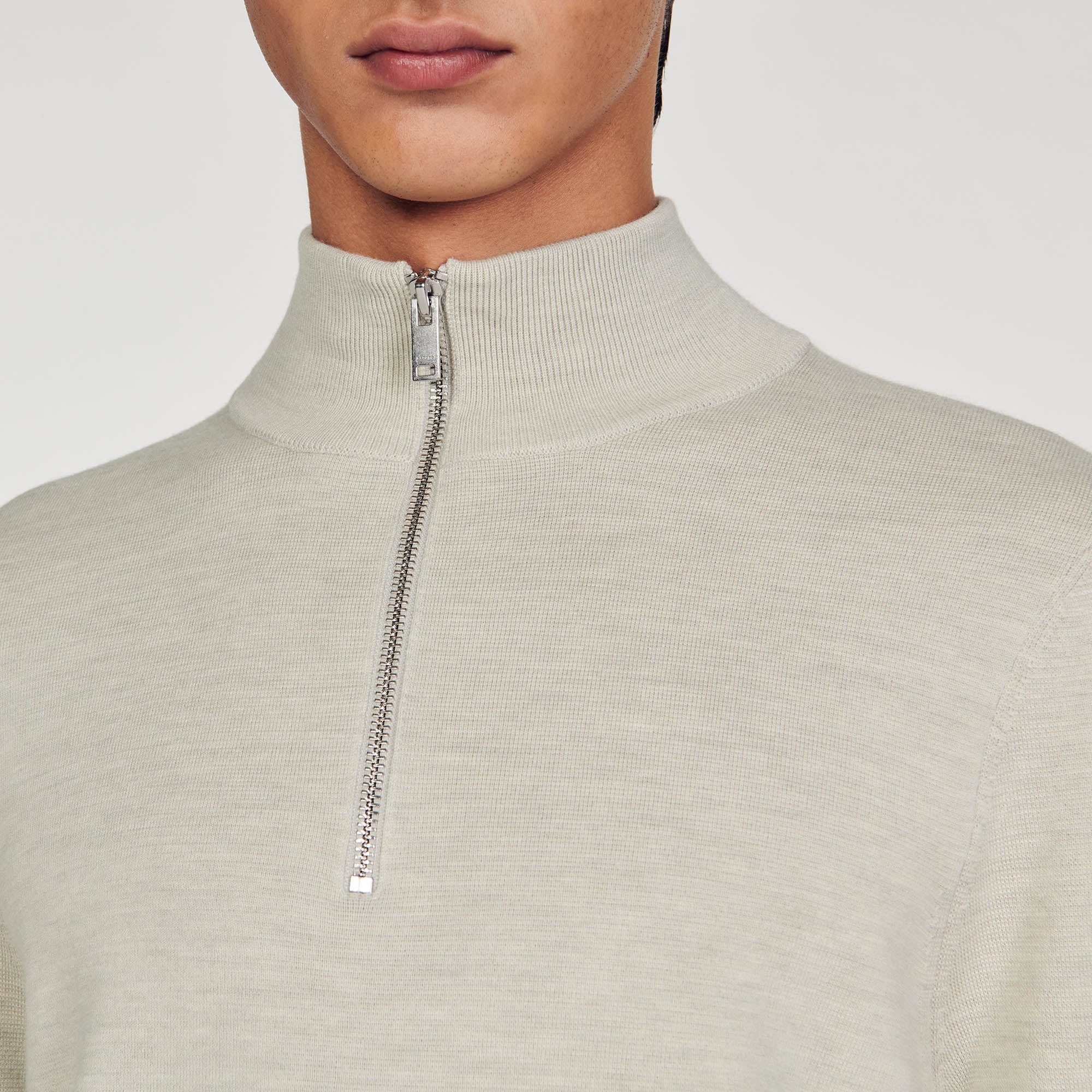 Jersey de lana con cuello con cremallera - Imagen 3