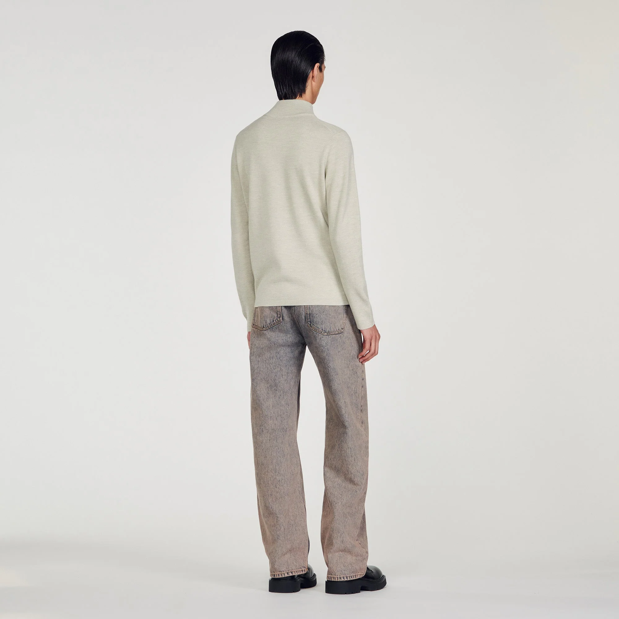 Jersey de lana con cuello con cremallera - Imagen 5