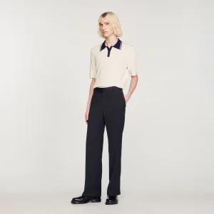 Polo con cuello en contraste