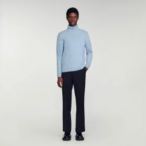 Jersey cuello vuelto de lana y cachemira