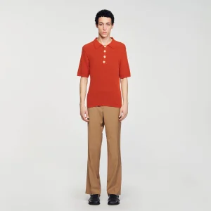 Polo de punto efecto rizo