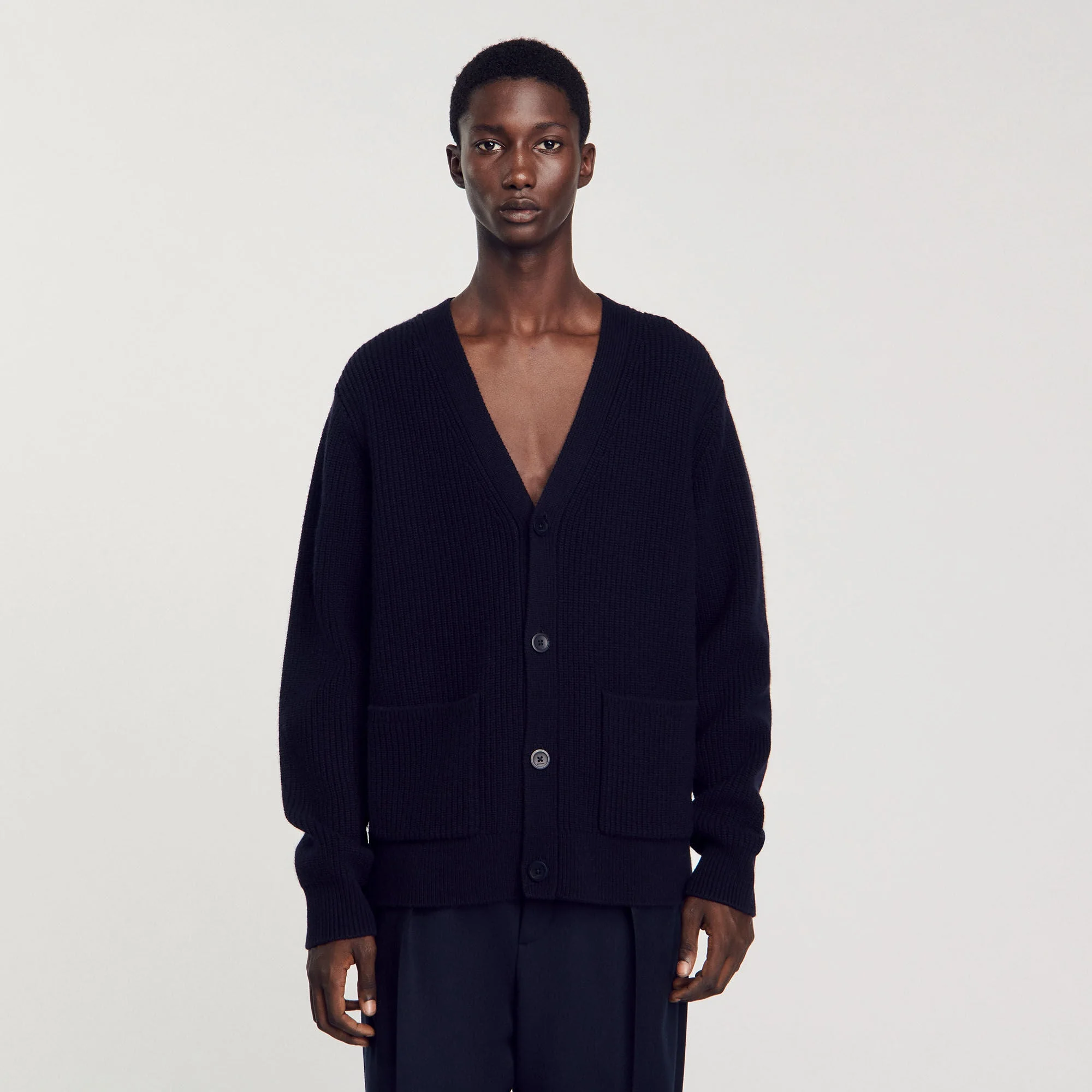 Cárdigan de punto de canalé - Imagen 4