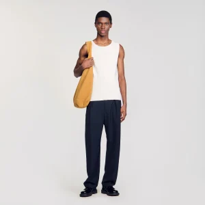 Camiseta de tirantes de canalé