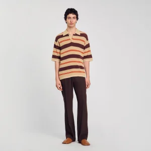 Polo de punto a rayas