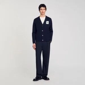 Cárdigan con detalle de flor