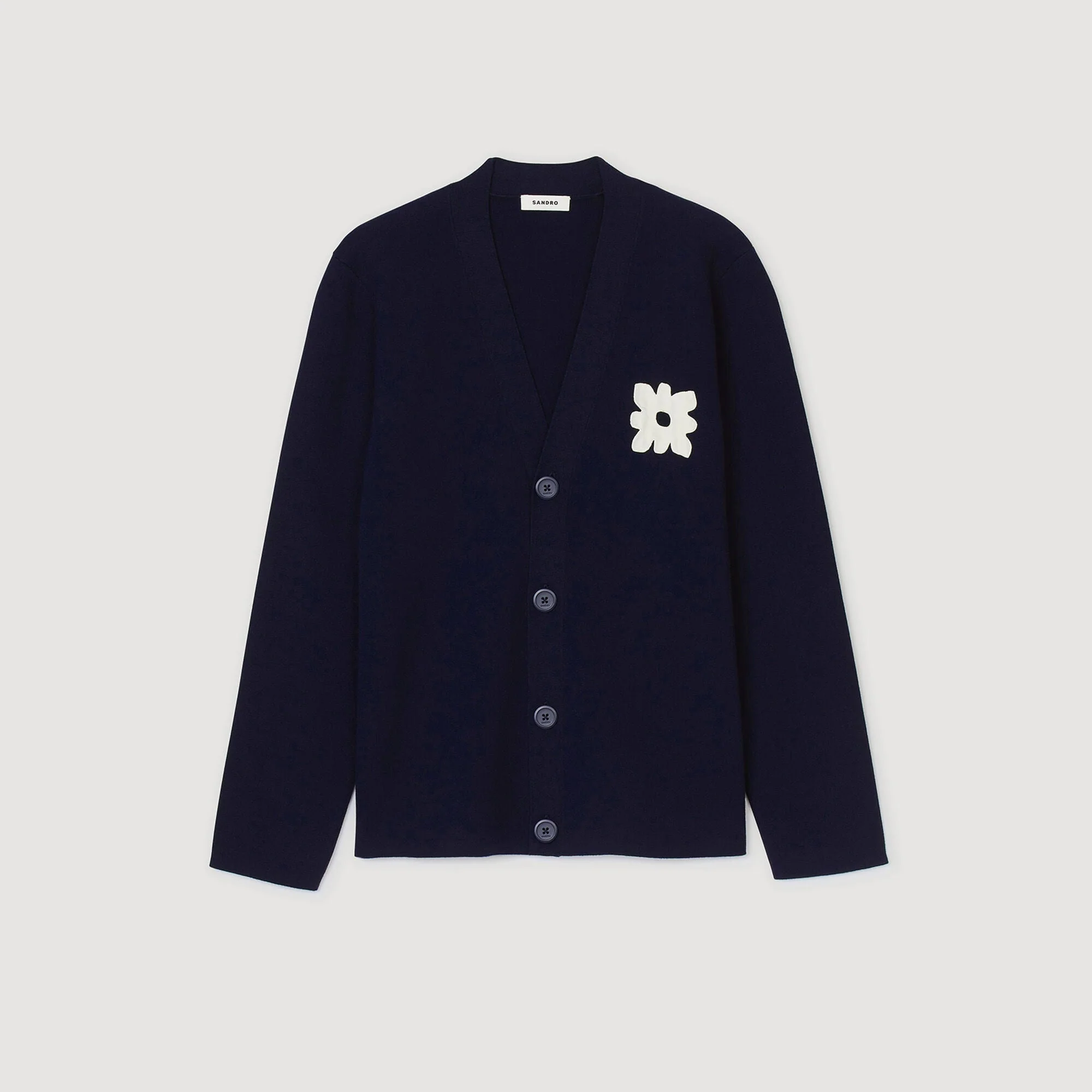 Cárdigan con detalle de flor - Imagen 7