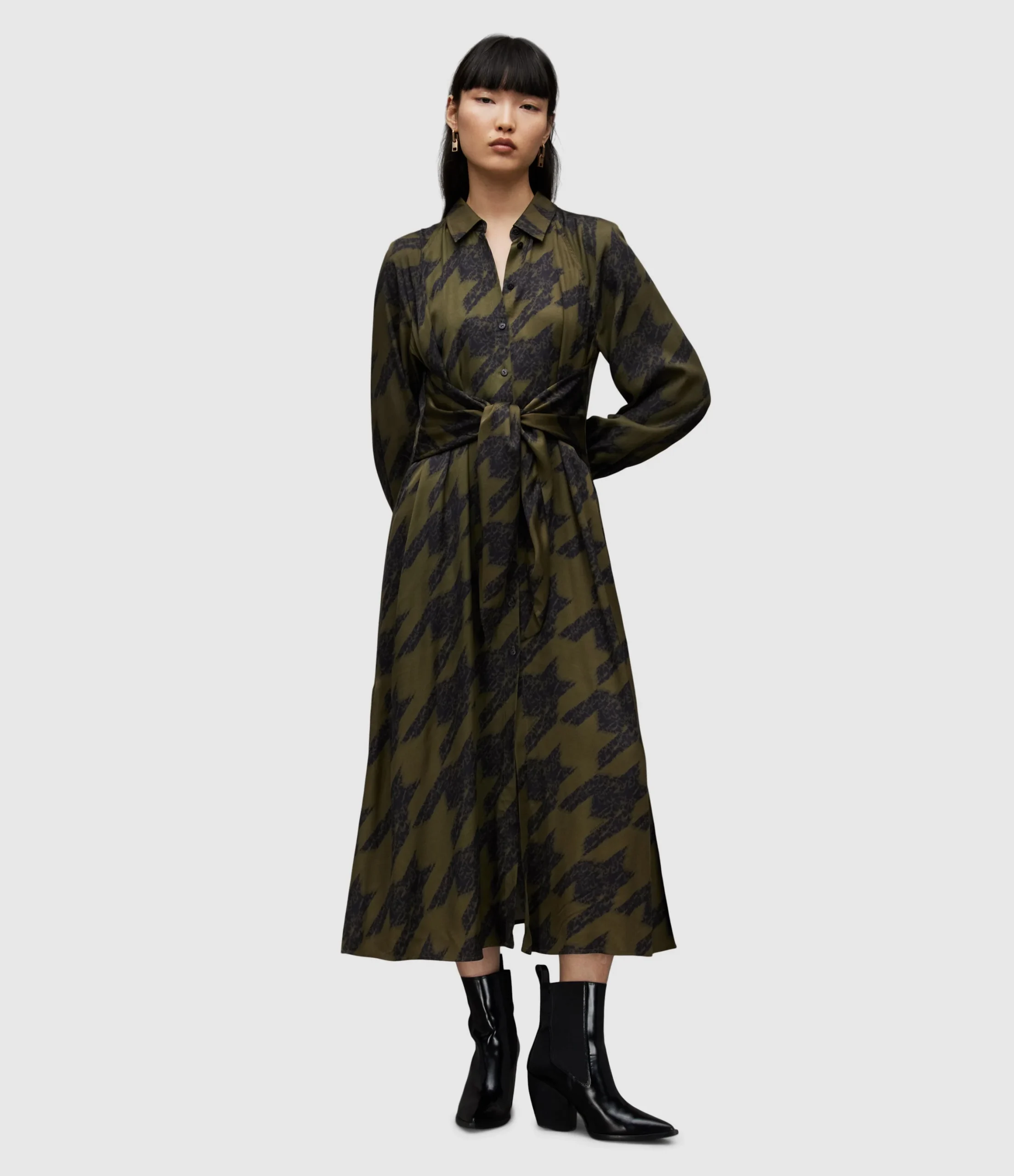 Vestido Clanetta Khaki Green - Imagen 6