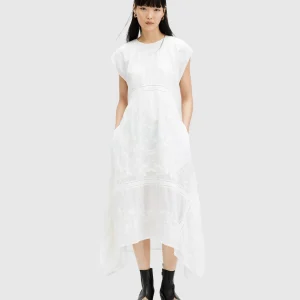 Vestido Gianna Blanco Apagado Bordado