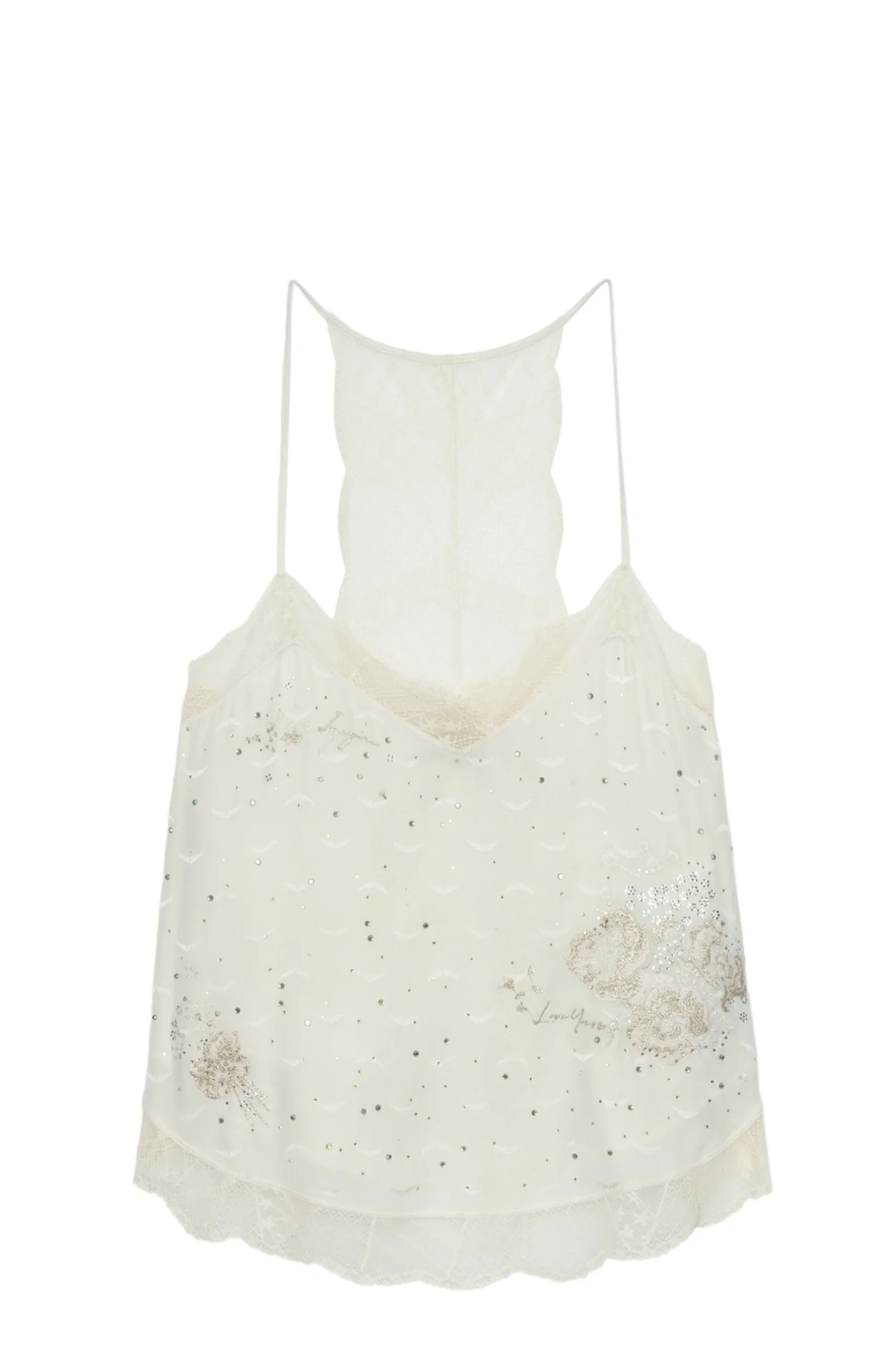 Top Claudy Wings Strass Vanille - Imagen 6