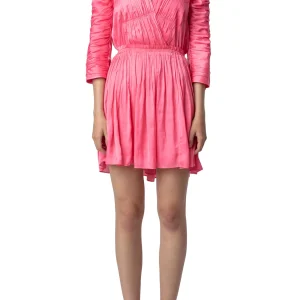 Vestido Realine Satin Chicle