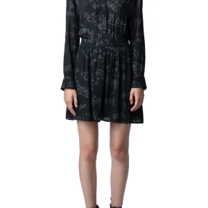 Vestido Refla Crepe Manifesto Negro