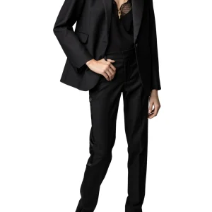 Pantalón Prune Slit Smoking Negro