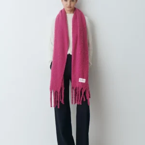 Bufanda gruesa lisa flecos