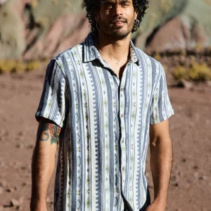 Camisa Kaz Orgánica Print Beige Hombre