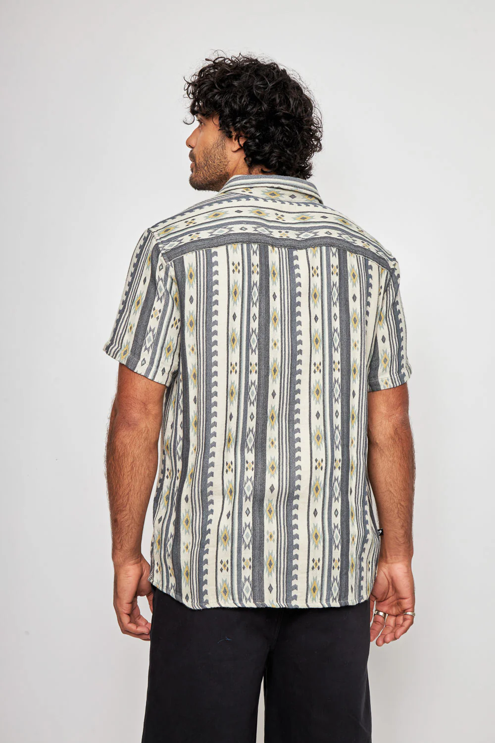 Camisa Kaz Orgánica Print Beige Hombre - Imagen 6