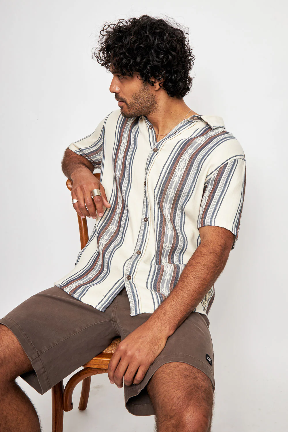 Camisa Kaz Orgánica Print Blanca Hombre - Imagen 3