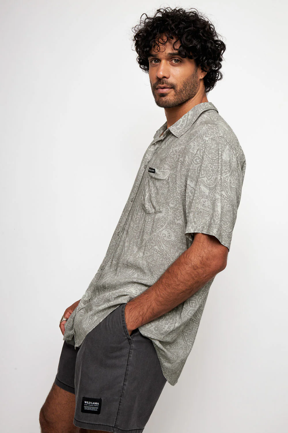 Camisa Mero Paisley Crudo Hombre ECOVERO™ - Imagen 3