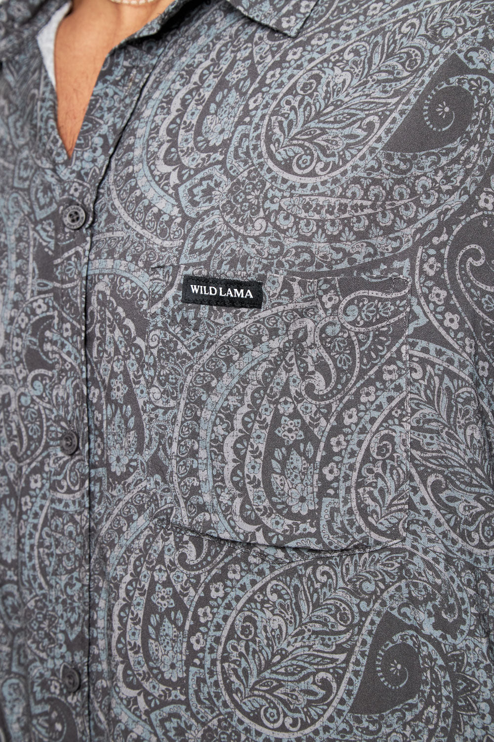 Camisa Mero Paisley Gris Hombre ECOVERO™ - Imagen 6