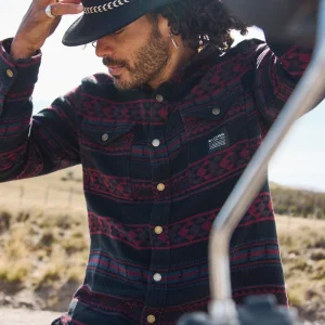 Camisa Serbal Orgánica Full Print Burdeo Hombre