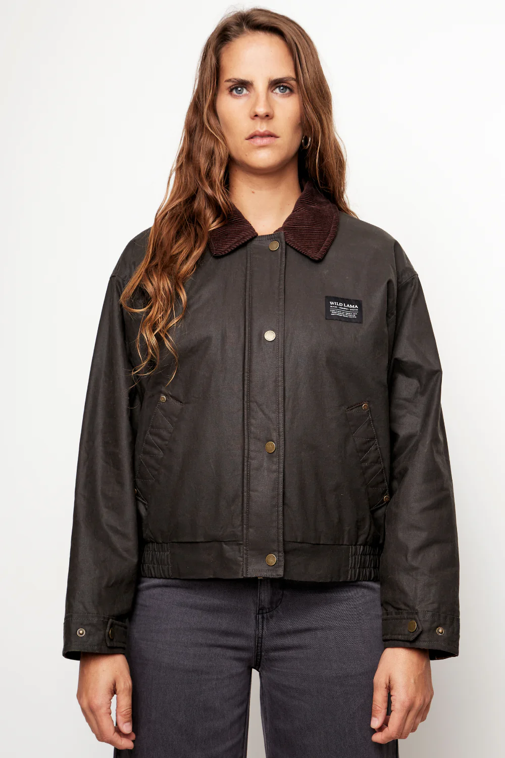 Chaqueta Wax Cala Orgánica Verde Militar Mujer - Imagen 3