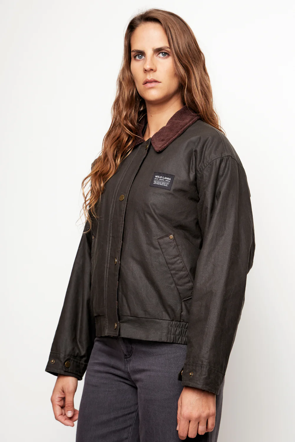 Chaqueta Wax Cala Orgánica Verde Militar Mujer - Imagen 4