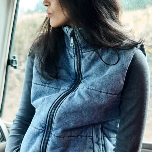 Parka Silveria Sin Mangas Orgánica Denim Mujer
