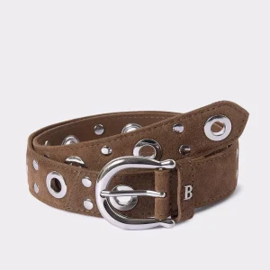 Cinturón eyelets serraje