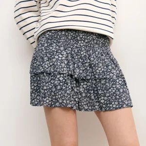 Falda volantes estampado flor bicolor