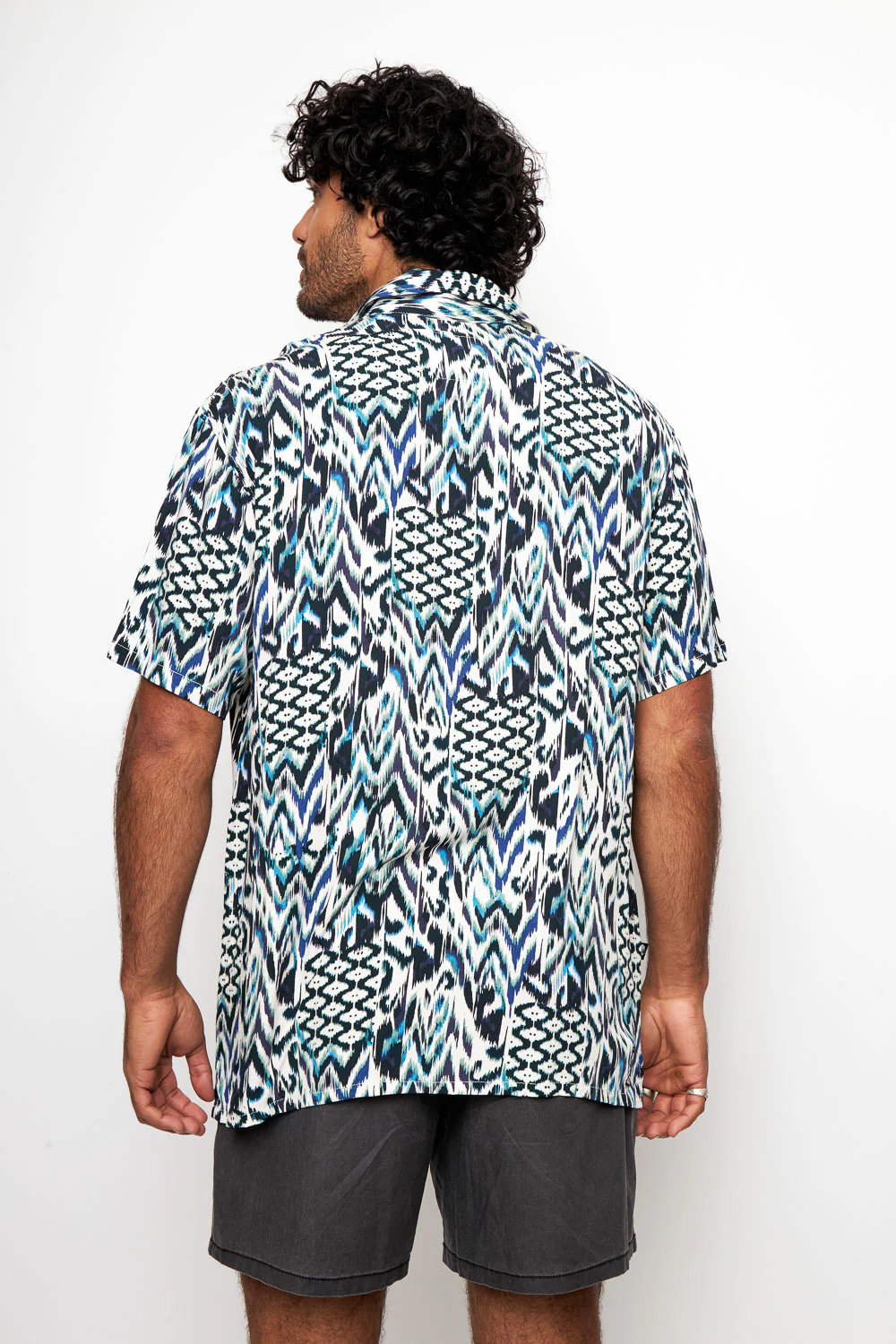 Guayabera Ecuador Print Azul Hombre - Imagen 5