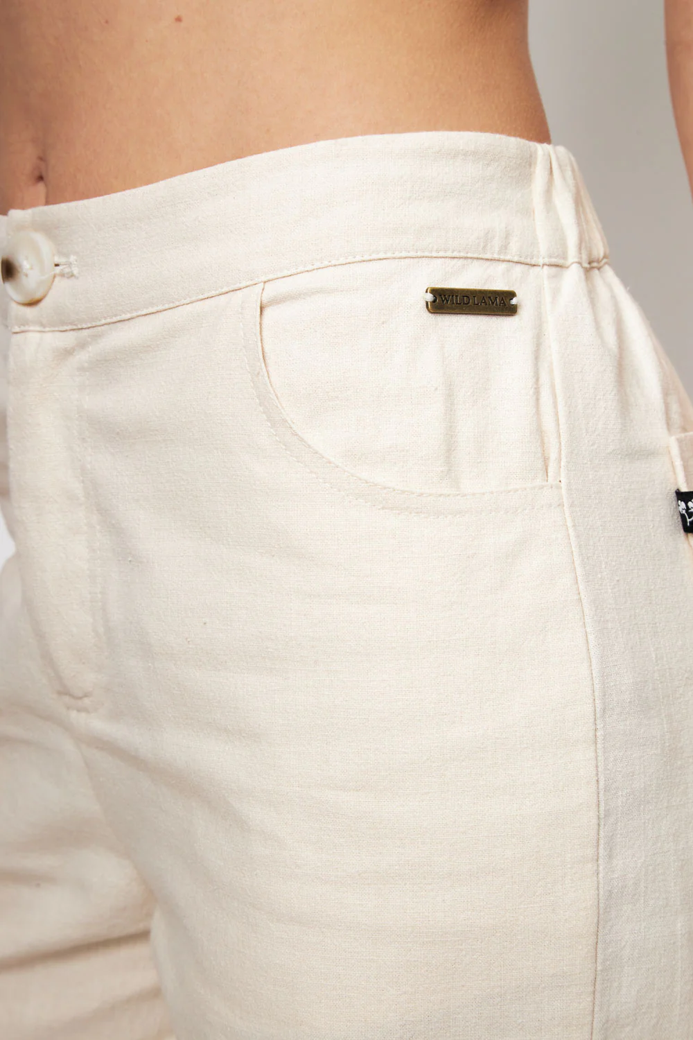 Pantalón Esme Orgánico Beige Mujer - Imagen 4