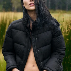 Parka Essential Puffa Reciclada Negro Mujer