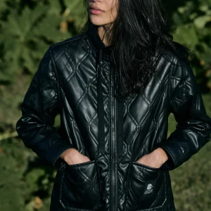 Parka Nita PU Reciclada Negro Mujer