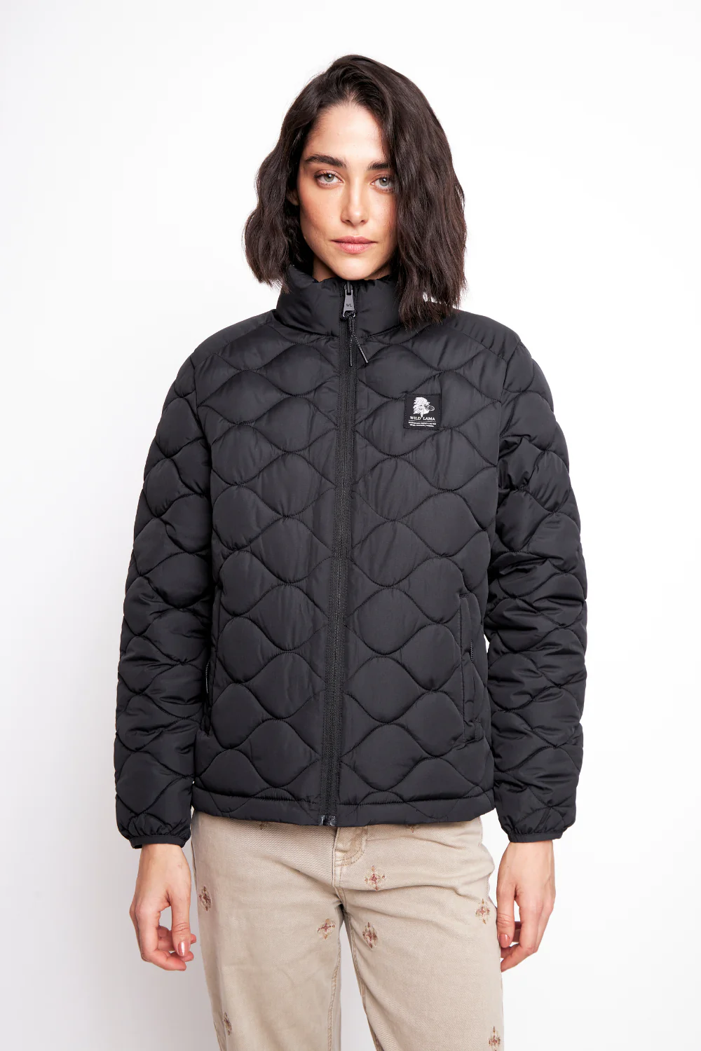 Parka Ruga Reciclada Negra Mujer - Imagen 6