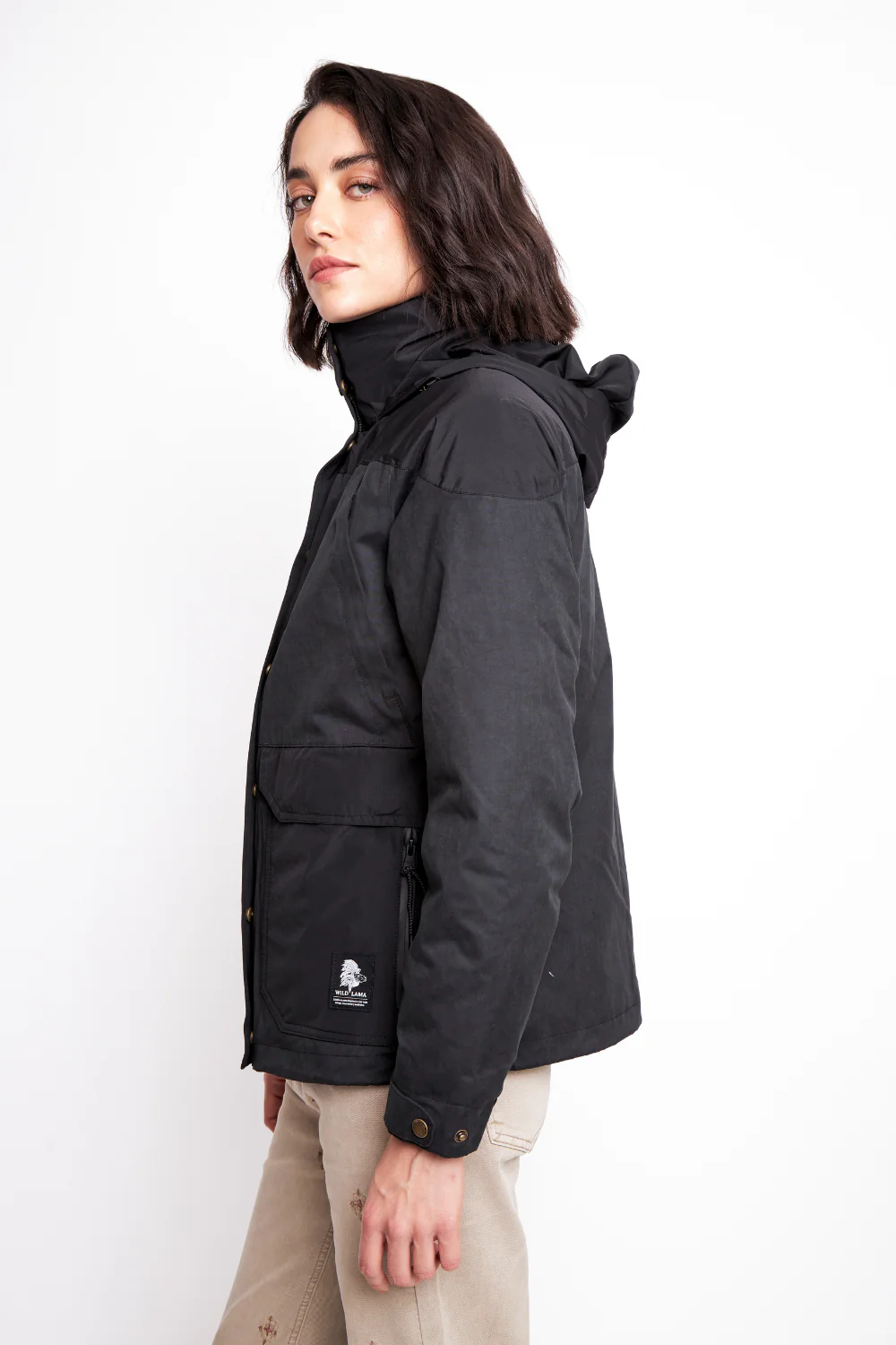 Parka Ruga Reciclada Negra Mujer - Imagen 4