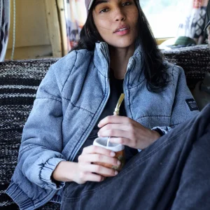 Parka Puffa Jeans Silveria Orgánica Denim Mujer